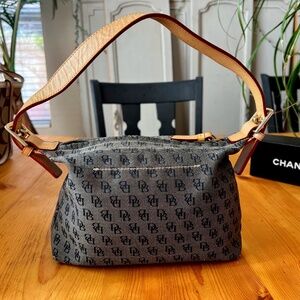 DOONEY & BOURKE MONOGRAM CANVAS SHOULDER BAG